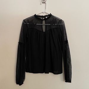 Sheer long sleeve top